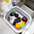 Collapsible Cutting Board - Portable Multi-Purpose Dish Tub - Washing and Draining Fruits and Veggies with Food-Grade Sink Storage - Multifunction...