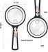 20X 30X Coin Magnifier, USB Rechargeable Lighted Magnifying Glass with Light Handheld for Currency Seniors Reading Crafts Jewelry Hobbies...