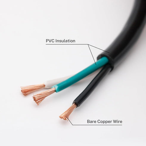 FIRMERST 16 Gauge 10 feet Power Cord Replacement with Three Screw Terminal, NEMA 5-15P...