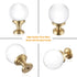 5-Pack Cabinet Crystal Knobs Solid Brass Base, Drawer Round beacon Spherical Gold Knobs, 1-Inch Diameter, Modern Kitchen Cabinet Knobs Brushed Bra...