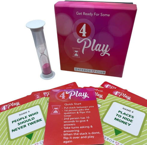 Game Play for Couples, Romantic Date Night, the Ultimate Gift with 54 Cards, Sand Timer & Instruction, Card Games by DateBox Club - Gottman Certif...