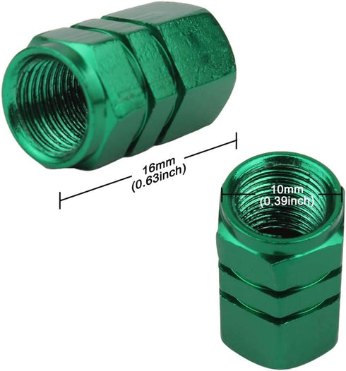 WINKA 5Pcs Car Tire Valve Stem Caps Hexagon Aluminium Alloy Dustproof Valve Stem Covers Universal for Cars with O Rubber Ring Wheel Valve Cap Tire...