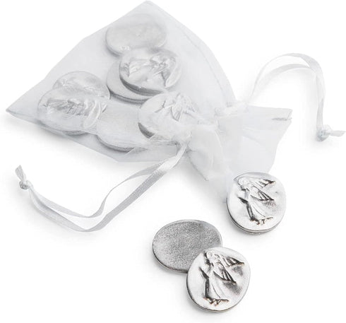DANFORTH – Vilmain Pocket Angel Tokens/Coins, Pewter, Made in the USA, Gift Bag (Pack of 10)...