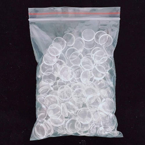 100 Pcs 20mm Clear Round Cabochons Flat Back Glass Dome Cabochons for DIY Crafts Photo Pendant Jewelry Making (20 MM)...