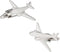 Airplane Cufflinks with Presentation Gift Box Commercial Airline Aviation Pilot...