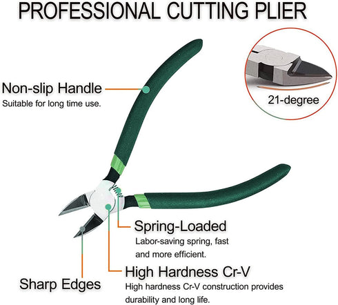 Wanlian Professional Hardware Tools - Pliers, Professional Industrial Pliers, Side Cutting Pliers, Wire Cutters,Electrician Wire Cutters,flush cut...