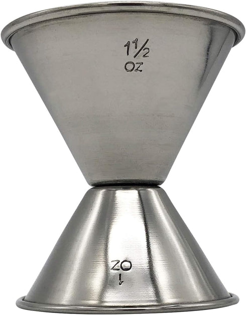 Hudson & Lane Stainless Steel Cocktail Barware Double Measuring Jigger 1 oz x 1.5 oz...