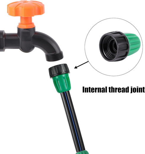 3/4 to 1/4 (4 Way) Drip Tubing Adapter US Garden Hose GHT 3/4 Threaded Adapter Connector Fittings for Drip Irrigation System...