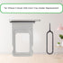 for iPhone 11 Silver SIM Card Tray Holder Replacement Single SIM Version for iPhone11 Card Slot with Waterproof Rubber Ring Repair Tool Fix Kit SI...