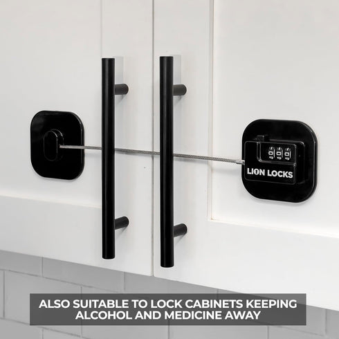 Refrigerator Lock Combination, Fridge Locks for Adults, (2 Pack) Refrigerator Locks for Adults and Kids, Refrigerator Locks with Code, Heavy Duty ...