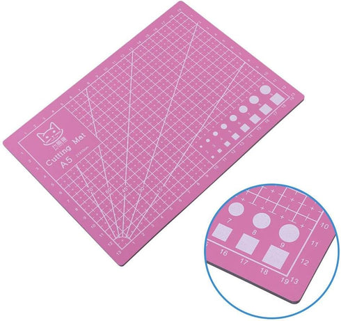 Self Healing Cutting Mat, A5 PVC Cutting Mat Non Slip Bottom Cut Pad Board for Scrapbooking Quilting Sewing Handmade DIY Tool()...
