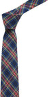 Traditional Navy Blue Tartan Necktie, Check, Plaid...