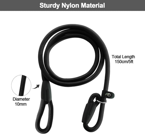 4pcs Dog Slip Lead 5ft Slip Lead Leash No Pull Training Leash for Small Medium Dogs Walking Running Training...