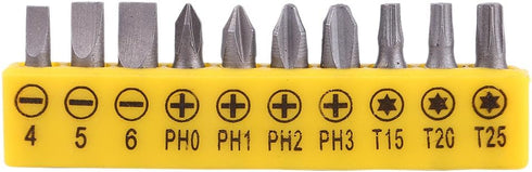 L Shape 1 4 Inch Hex Socket Wrench, Double Head Socket Wrench Set Extension Handle Screwdriver with Various Screwdriver Bits Hand Tool...