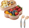 SUPERMAMA Suction Silicone Baby Feeding Set, 2 in 1 Baby Silicone Suction Bowls and Spoons, BPA Free, Infant Babies and Toddler Self Feeding Led W...