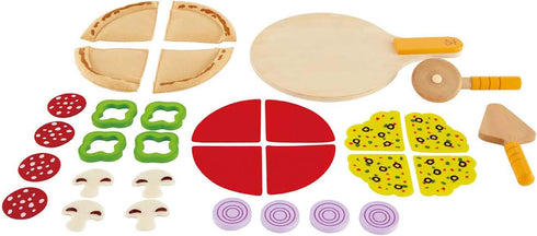 Hape Homemade Wooden Pizza Play Kitchen Food Set and Accessories Multicolor, 3 years and up...