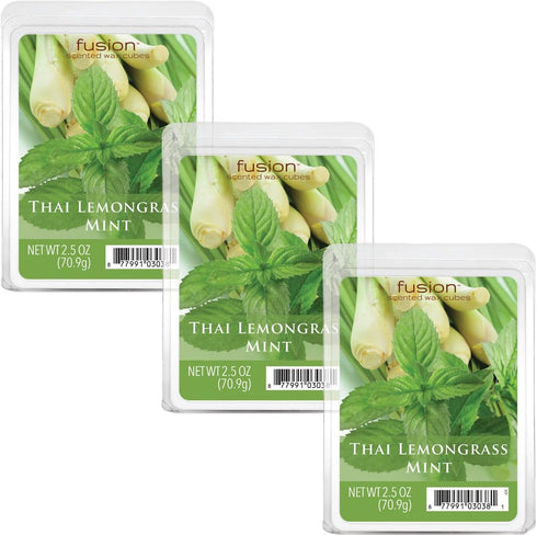 FUSION by Scentsationals Scented Wax Fragrance Melts - Thai Lemongrass Mint - Wax Cubes Pack, Home Warmer Tart, Electric Wickless Candle Bar Air F...
