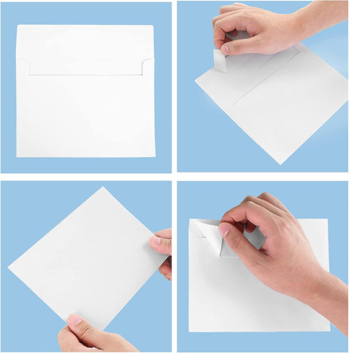 50 Packs 5x7 Envelopes, 5x7 Envelopes for Invitations, White A7 Envelopes, Envelopes Self Seal for Weddings, Printable Invitation Envelopes,Greeti...