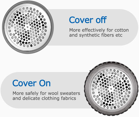 BEAUTURAL Fabric Shaver and Lint Remover, Sweater Defuzzer with 2-Speeds, 2 Replaceable Stainless Steel Blades, Battery Operated, Remove Clothes F...