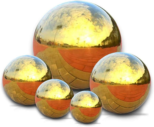 Gazing Ball, Stainless Steel Garden Mirror Globe, Polished Ornament Sphere, Hollow Floating Reflective Hemisphere, for Home Outdoor Pond Housewarm...