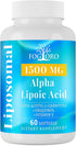 Alpha Lipoic Acid 1500 mg-Liposomal ALA Supplement for Cellular Energy Production,Lipid Metabolism,Free Radical Scavenger,60 Softgels...