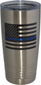 Rogue River Tactical Thin Blue Line Flag Police Officer 20 Oz. Travel Tumbler Mug Cup w/Lid Vacuum Insulated Law Enforcement PD Gift...
