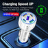 5-Port USB Car Charger,75W Type C Car Charger Fast Charge, Car Accessories Cigarette Lighter USB Charger Compatible with iPhone 14/13/12/Mini/Pro/...