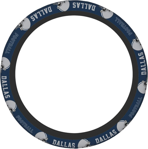 Dallas Car Steering Wheel Cover, Football Elasticity Anti Slip Sweat Absorption Universal Car Accessories 15 inch for Most Vehicle Sedan, Truck, S...