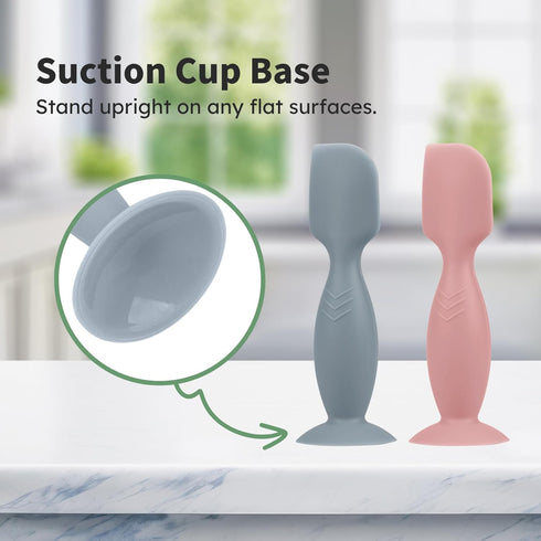 Baby Butt Paste Spatula - 4 Pack Diaper Cream Spatula Applicator Silicone Baby Butt Paste Spatula for Babies, Newborn, 2 x Large Size, 2 x Small S...