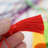 Makhry 8pcs 16cm/6.28 inches Cute Chunky Tassels Soft Elegant Handmade Silky Floss Tassels with 2.75 Inch Cord Loop and Chinese Knot for Woman Ear...