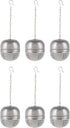Metal Cool Japanese Tea Infuser - Pack of 6 - Chinese Tea Cage Balls Dishwasher Safe - Large Stainless Steel Loose Tea Steeper for Kettle...