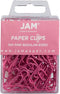 JAM PAPER Colorful Standard Paper Clips - Regular 1 Inch - Pink Paperclips - 100/Pack...