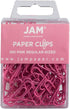 JAM PAPER Colorful Standard Paper Clips - Regular 1 Inch - Pink Paperclips - 100/Pack...