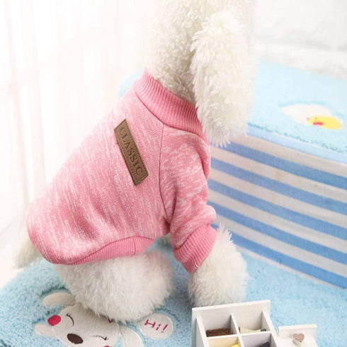 Idepet Pet Dog Classic Knitwear Sweater Soft Fleece Coat Thickening Warm Pup Dogs Shirt Winter Pet Dog Cat Clothes Puppy Customes Clothing for Sma...
