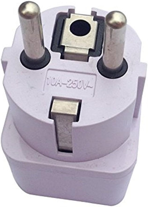 ANRANK UE3360AK 2 Packs Universal AU US UK to EU Europe Plug AC 250V Power Travel Adapter White...