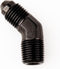45 Degree Elbow -4 AN Male Flare to 1/8" NPT Male Fitting Adapter Connector Aluminum Black...