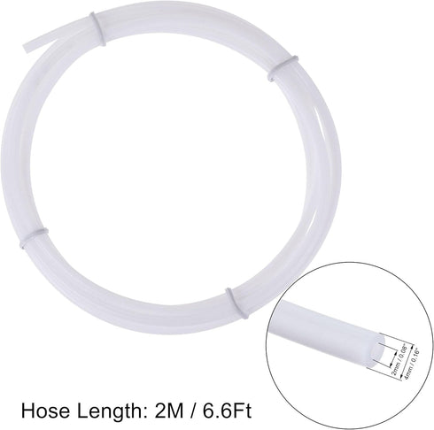 uxcell Pneumatic PTFE Air Tubing Kit with M8 G1/8 Push to Connect Fittings for Air Hose Line Pipe 4mm OD 2M White...