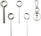 5IN1 Ring Allen Wrench Set - 5/64" 1/8" 5/32" 7/32" Allen Key Door Keys with 1 Keychain for Push Bar Panic Exit Device...