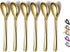 Gold Demitasse Espresso Spoons, 5.5'' Mini Coffee Spoons, Stainless Steel Small Spoons,Tea Spoons for Dessert, Set of 6, Dishwasher Safe...