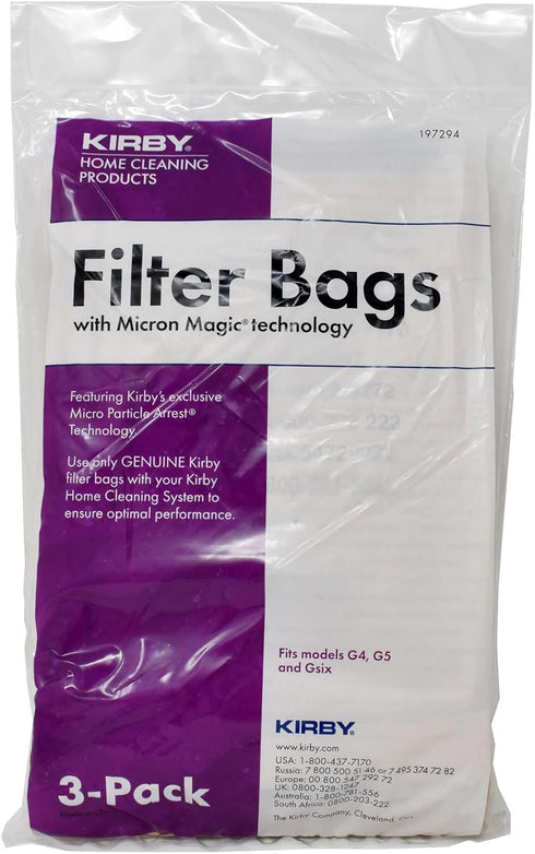 Kirby vac bags (9 count) for Models G4, G5 and Gsix...
