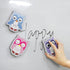 SHIDOW Magnetic Owl Whiteboard, Cute Owl Eraser, Animal Shaped Dry Erase, Chalkboard Erasers with Felt for Classroom Office Home(1Set)...