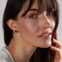 Humble Chic Small Square Stud Earrings for Women - 10mm Gold-Tone Glitter Statement Post Ear Studs...