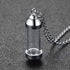 Jude Jewelers Stainless Steel Transparant Glass Keepsake Loved Ones Ashes Holder Keepsake Memorial Pendant Necklace...