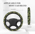 Green Steering Wheel Cover for Men,Green Camouflage Print 14.5 Steering Wheel Cover Protector Non Slip Durable Universal Automotive Accessories Ca...