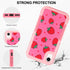 Designed for iPhone XR Pink Strawberry Phone Case Heavy Duty Protective Shockproof and Anti Drop Cute Pink Strawberry Suitable Phone Case...