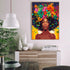 DIY African Woman Paint by Numbers for Adults Canvas, Flowers and Girl Paint by Number Kits on Canvas - Frameless Oil Painting Kits Arts and Craft...