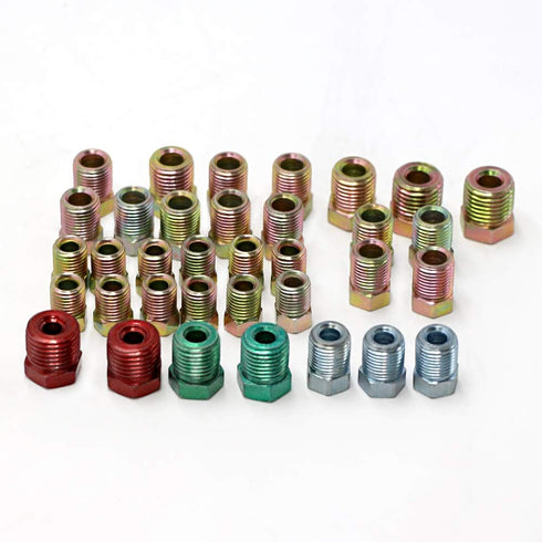 Brake Line Fitting Kit for Inverted Flares on 3/16 and 1/4 Tube,35pcs...