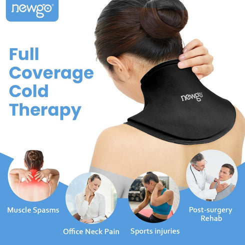 NEWGO Neck Ice Pack Wrap Reusable Ice Packs for Neck Pain Relief, Cervical Ice Pack for Injuries, Swelling, Sprains, Neck Stiffness and Cervical S...
