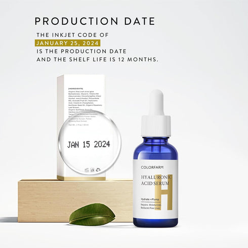 Colorfarm Hyaluronic Acid Serum for Hydrating: Colorfarm Moisture Face Skin Serum - Smoother Texture Night Serum 1 Fl Oz...