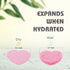 60-Count Compressed Facial Sponges, 100% Natural Cosmetic Spa Sponges for Facial Cleansing, Exfoliating Mask (Pink Heart)...